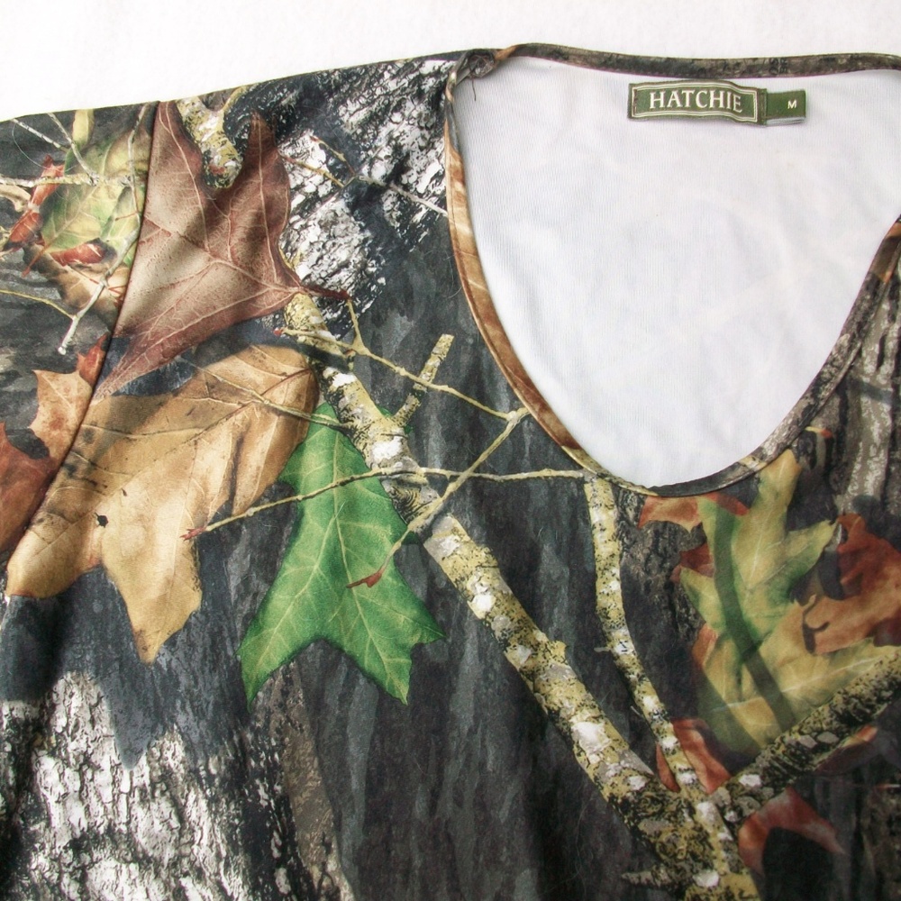 Hatchie Womens Sleep Top Sz M Camo PJ Tee Shirt - Picture 4 of 6